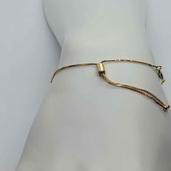 Brazilian 18k Gold filled Adjustable Evil Eye Bracelet - Picture 6 of 7